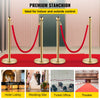 VEVOR Crowd Control Stanchion, Set of 4 Pieces Stanchion Set, Stanchion Set with 5 ft/1.5 m Red Velvet Rope, Crowd Control Barrier