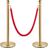 VEVOR Crowd Control Stanchion, Set of 4 Pieces Stanchion Set, Stanchion Set with 5 ft/1.5 m Red Velvet Rope, Crowd Control Barrier