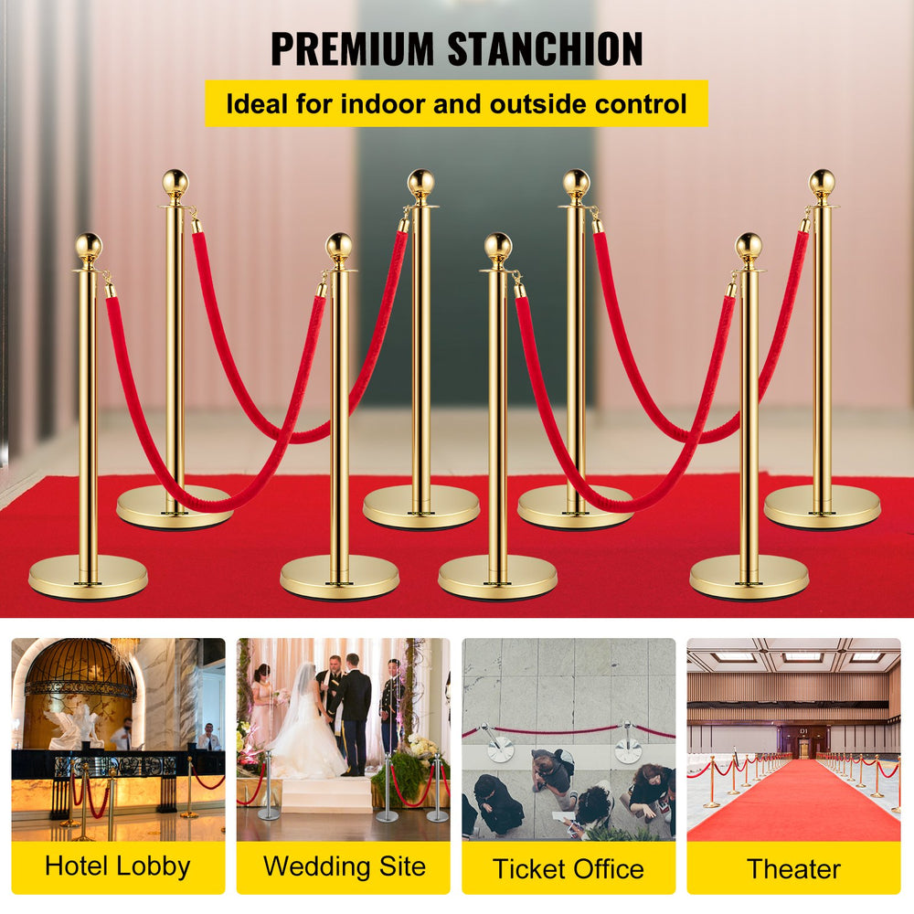 Premium stanchion set for indoor and outdoor crowd control (lifestyle)