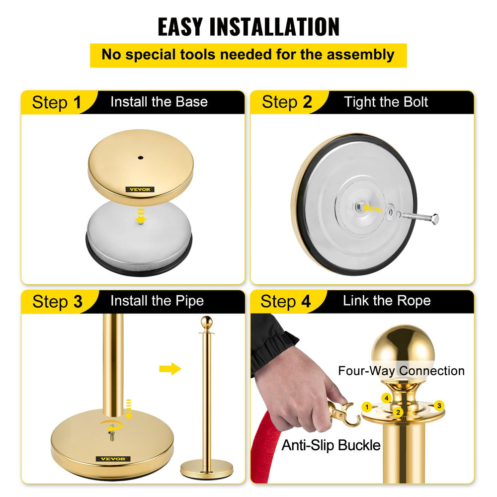 Easy installation steps and four-way connection