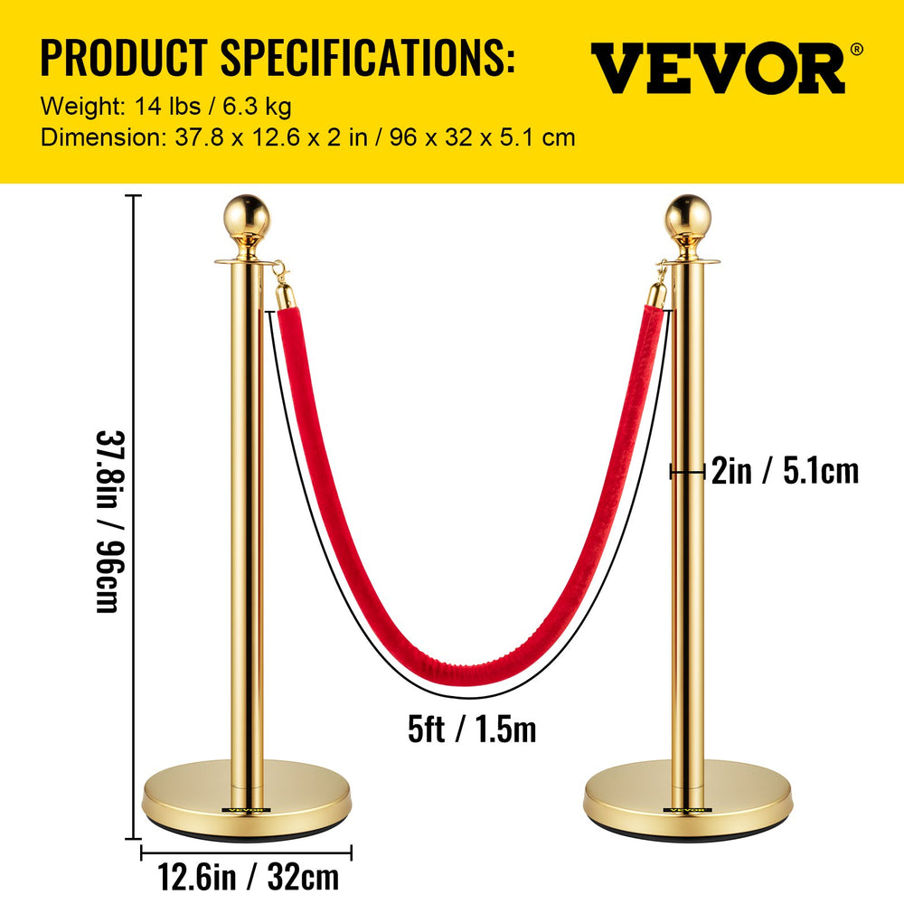Product specifications graphic with dimensions and rope length