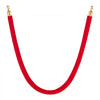 VEVOR 2 Pcs Red Velvet Stanchion Ropes, 5 ft Crowd Control Stanchion Red Velvet Ropes with Gold Hooks, Post Queue Barrier Carpet Rope for Carpet Events Movie Theaters Grand Openings Hotels Party