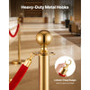 VEVOR 4 Pcs Red Velvet Stanchion Ropes, 5 ft Crowd Control Stanchion Red Velvet Ropes with Gold Hooks, Post Queue Barrier Carpet Rope for Carpet Events Movie Theaters Grand Openings Hotels Party