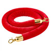 VEVOR 4 Pcs Red Velvet Stanchion Ropes, 5 ft Crowd Control Stanchion Red Velvet Ropes with Gold Hooks, Post Queue Barrier Carpet Rope for Carpet Events Movie Theaters Grand Openings Hotels Party