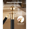 VEVOR 4 Pcs Black Velvet Stanchion Ropes, 5 ft Crowd Control Stanchion Black Velvet Ropes with Gold Hooks, Post Queue Barrier Carpet Rope for Carpet Events Movie Theaters Grand Openings Hotels Party