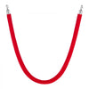 VEVOR 4 Pcs Red Velvet Stanchion Ropes, 5 ft Crowd Control Stanchion Red Velvet Ropes with Silver Hooks, Post Queue Barrier Carpet Rope for Carpet Events Movie Theaters Grand Openings Hotels Party