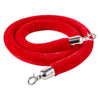 VEVOR 2 Pcs Red Velvet Stanchion Ropes, 5 ft Crowd Control Stanchion Red Velvet Ropes with Silver Hooks, Post Queue Barrier Carpet Rope for Carpet Events Movie Theaters Grand Openings Hotels Party