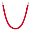 VEVOR 2 Pcs Red Velvet Stanchion Ropes, 5 ft Crowd Control Stanchion Red Velvet Ropes with Silver Hooks, Post Queue Barrier Carpet Rope for Carpet Events Movie Theaters Grand Openings Hotels Party