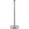 VEVOR Crowd Control Stanchion, Set of 4 Pieces Silver Stanchion Set, Stanchion Set with 5 ft/1.5 m Red Velvet Rope, Crowd Control Barrier