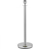 VEVOR Crowd Control Stanchion, Set of 2 Pieces Stanchion, Stanchion Set with 5 ft/1.5 m Black Velvet Rope, Silver Crowd Control Barrier with Sturdy Concrete and Metal Base – Easy Connect Assembly