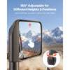 VEVOR Tube Door Side Mirrors, Compatible with Jeep Wrangler CJ7 YJ TJ JK JL/Gladiator JT/Cherokee XJ, DOT-Certified Side View Mirrors for Half Tubular Doors, Up/Down/Left/Right Adjustable, 1 Pair