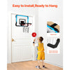 VEVOR Kids Basketball Hoop, Mini Basketball Goal with Electronic Scoreboard, Over The Door Basketball Hoop with Scoring & Music Accompaniment Functions, LED Light, Indoor Basketball Hoop for Kids 3+