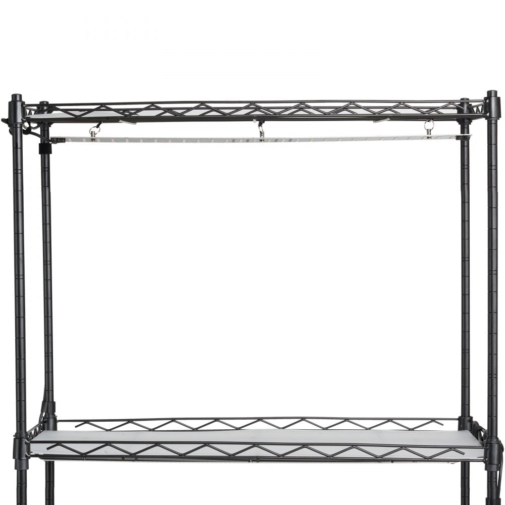 VEVOR Plant Stand with Grow Light, 4-Tier Plant Shelf with 45W Full Spectrum Grow Light, 3 Mode Plant Light with Timer and Wheel for Seed Starting, Metal Grow Light Shelf for Indoor Plants