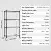 VEVOR Plant Stand with Grow Light, 4 Tiers Plant Shelf with 3000K 180W LED Full Spectrum Light for Indoor Plants, Grow Light Shelf with Timer for Seed Starting 35.4" L  x 13.8" W x 59.1" H