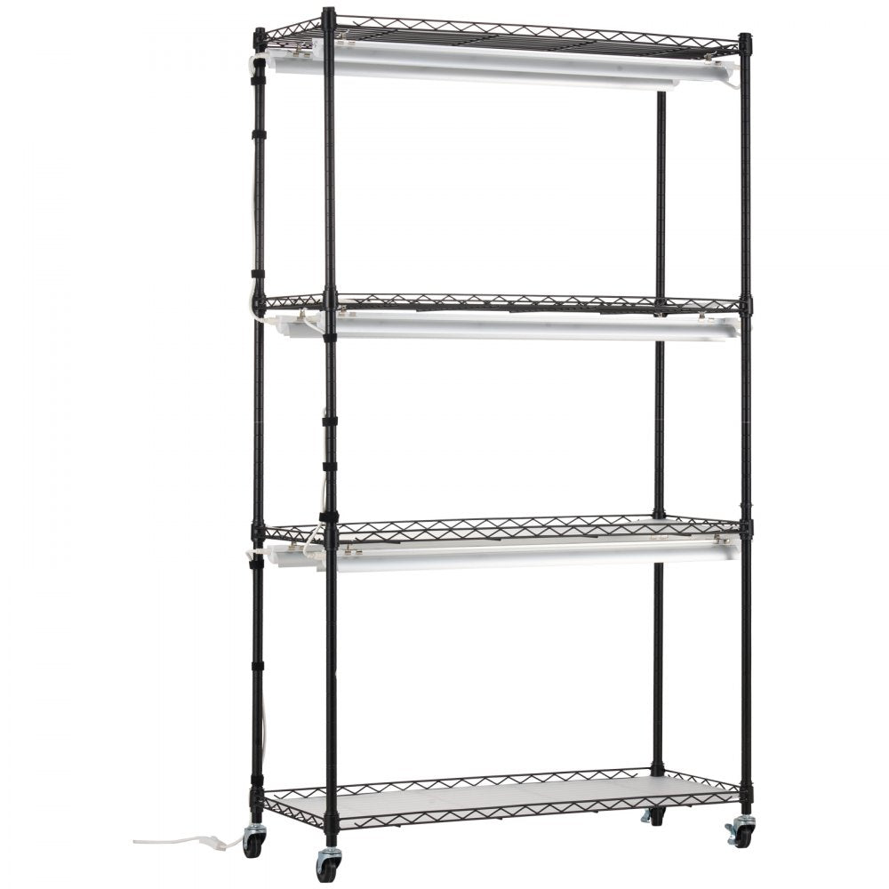 VEVOR Plant Stand with Grow Light, 4 Tiers Plant Shelf with 3000K 180W LED Full Spectrum Light for Indoor Plants, Grow Light Shelf with Timer for Seed Starting 35.4" L  x 13.8" W x 59.1" H