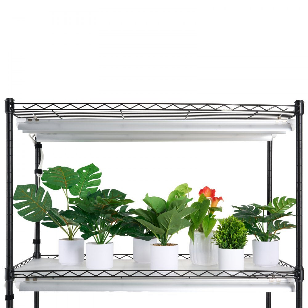 VEVOR Plant Stand with Grow Light, 4 Tiers Plant Shelf with 3000K 180W LED Full Spectrum Light for Indoor Plants, Grow Light Shelf with Timer for Seed Starting 35.4" L  x 13.8" W x 59.1" H