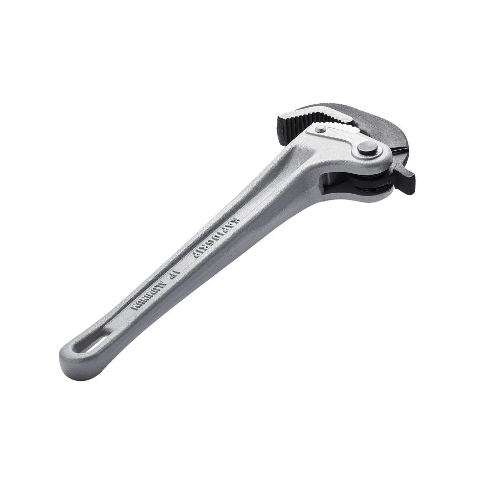 VEVOR Pipe Wrench, 14" Aluminum Straight Pipe Wrench, Automatic Jaw Adjustment, Adjustable Plumbing Wrench, Easy to Carry, Ergonomic Handle, Hangable Design, for Water Pipes, Automotive Repairs