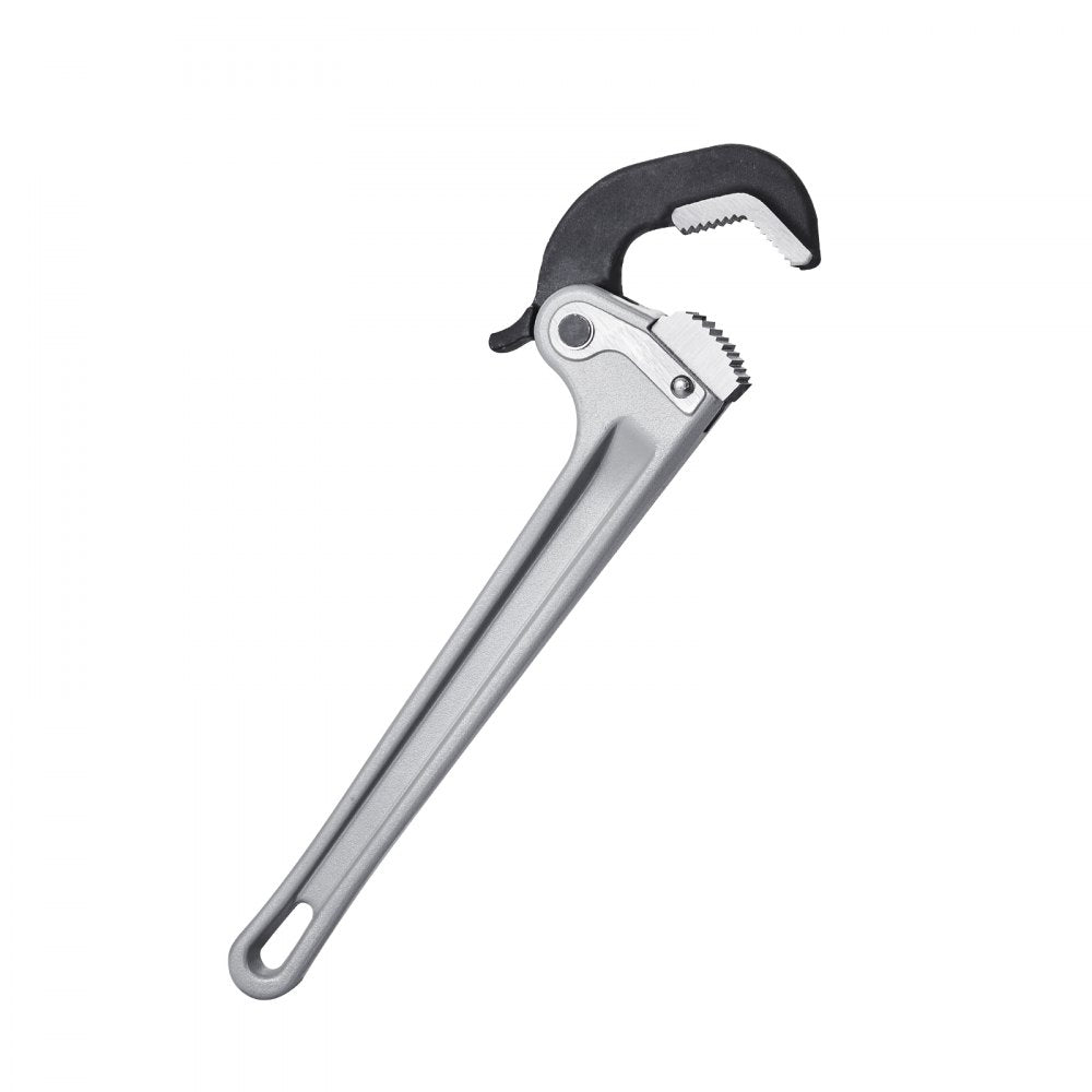 VEVOR Pipe Wrench, 14" Aluminum Straight Pipe Wrench, Automatic Jaw Adjustment, Adjustable Plumbing Wrench, Easy to Carry, Ergonomic Handle, Hangable Design, for Water Pipes, Automotive Repairs