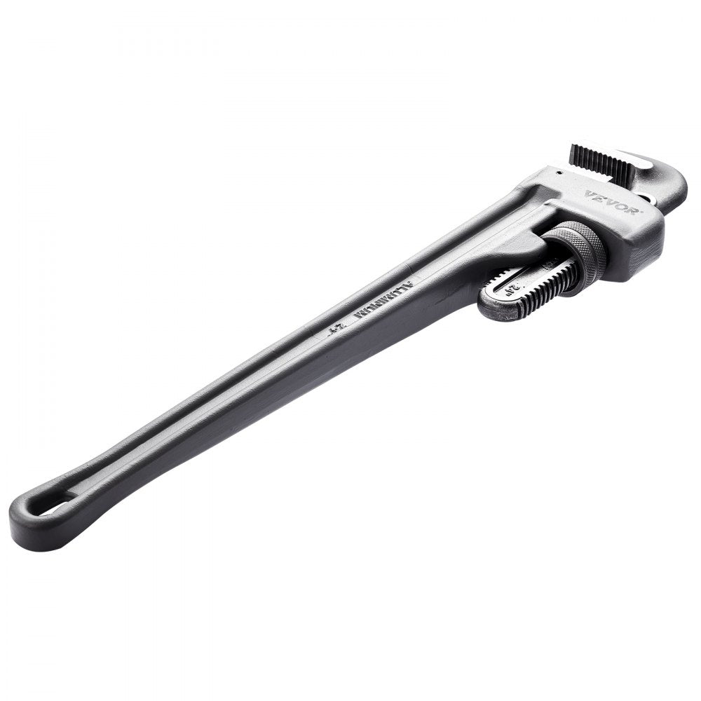 VEVOR Pipe Wrench, 24" Aluminum Straight Pipe Wrench, Adjustable Plumbing Wrench, with High Strength Jaw and Ergonomic Handle, Easy to Carry, Hangable Design, for Water Pipes, Automotive Repairs