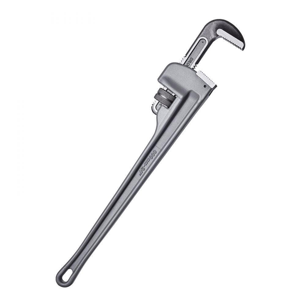 VEVOR Pipe Wrench, 24" Aluminum Straight Pipe Wrench, Adjustable Plumbing Wrench, with High Strength Jaw and Ergonomic Handle, Easy to Carry, Hangable Design, for Water Pipes, Automotive Repairs