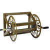 VEVOR Wall Mounted Garden Hose Reel, Holds 200 Feet of 5/8-inch Hose, Outdoor Heavy-Duty Waterhose Holder Winder, with Brass Connector, Decorative Pattern, Bronze Finish, for Backyards and Gardens