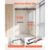 VEVOR Frameless Shower Door, 48" W x 76" H, Shower Sliding Glass Door with 3/8" (10 mm) Thick Clear Tempered Glass, Noiseless Shatterproof Nano Coating, with Rail, Seal Strip and Hardware Kit