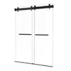 VEVOR Frameless Shower Door, 48" W x 76" H, Shower Sliding Glass Door with 3/8" (10 mm) Thick Clear Tempered Glass, Noiseless Shatterproof Nano Coating, with Rail, Seal Strip and Hardware Kit