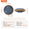 VEVOR Steel Tongue Drum, 14 in & 15 Notes, Rain Drum for Outside Garden, C Major Key, Tank Drum with 2 Mallets & Carry Bag, Hand Pan Drum Percussion Instrument for Musical Education Yoga, Navy Blue