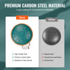 VEVOR Steel Tongue Drum, 14 in & 15 Notes, Rain Drum for Outside Garden, C Major Key, Tank Drum with 2 Mallets & Carry Bag, Hand Pan Drum Percussion Instrument for Musical Education Yoga, Green