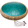 VEVOR Steel Tongue Drum, 14 in & 15 Notes, Rain Drum for Outside Garden, C Major Key, Tank Drum with 2 Mallets & Carry Bag, Hand Pan Drum Percussion Instrument for Musical Education Yoga, Green