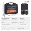 VEVOR Annular Cutter Set, 13 pcs Weldon Shank Mag Drill Bits, 7/16" to 1-1/16" Cutting Diameter, 1" Cutting Depth, M2AL HSS, 2 Pilot Pins, Hex Wrench and Portable Case, for Using with Magnetic Drills