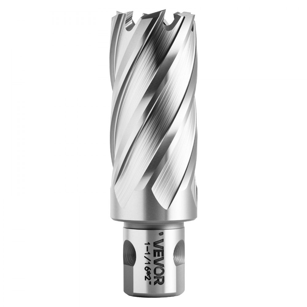 VEVOR Annular Cutter Set, 13 pcs Universal Shank Mag Drill Bits Kit, 2" Cutting Depth, 7/16" to 1-1/16" Cutting Diameter, HSS, 11 Drill Bits with 2 Pilot Pins, Plastic Case, for Magnetic Drills, Steel