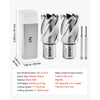 VEVOR Annular Cutter Set, 4 pcs Weldon Shank Mag Drill Bits Kit, 1" Cutting Depth, 1" Cutting Diameter, HSS, 2 Drill Bits with 2 Pilot Pins and Plastic Cases, for Magnetic Drills, Steel, Aluminum