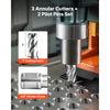 VEVOR Annular Cutter Set, 5 pcs Weldon Shank Mag Drill Bits Kit, 1" Cutting Depth, 1/2", 5/8", 1" Cutting Diameter, HSS, 3 Drill Bits with 2 Pilot Pins and 3 Plastic Cases, for Magnetic Drills, Steel