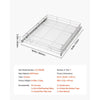 VEVOR Pull Out Cabinet Organizer 18.11"W x 20.98"D Steel Slide Out Drawers, for Kitchen Bathroom Pantry Home Organization, Chrome-Plated Finish, Heavy Duty Storage Sliding Shelves for Base Cabinets