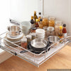 VEVOR Pull Out Cabinet Organizer 18.11"W x 20.98"D Steel Slide Out Drawers, for Kitchen Bathroom Pantry Home Organization, Chrome-Plated Finish, Heavy Duty Storage Sliding Shelves for Base Cabinets