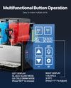 VEVOR Slushie Machine, 6L/1.6Gal x 2 Tank Commercial Slushy Maker, Frozen Drink Maker with Self-Cleaning, Margarita Machine for Restaurants Bars Party for Slushie, Margaritas, Milkshake & More