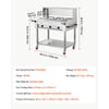 VEVOR Commercial Food Warmer 7 Pans Electric Tube Heating Table 1500W, for Buffet Restaurant Catering, Stainless Steel Server with Folding Board, Undershelf, Rolling Stand, and Temp Control