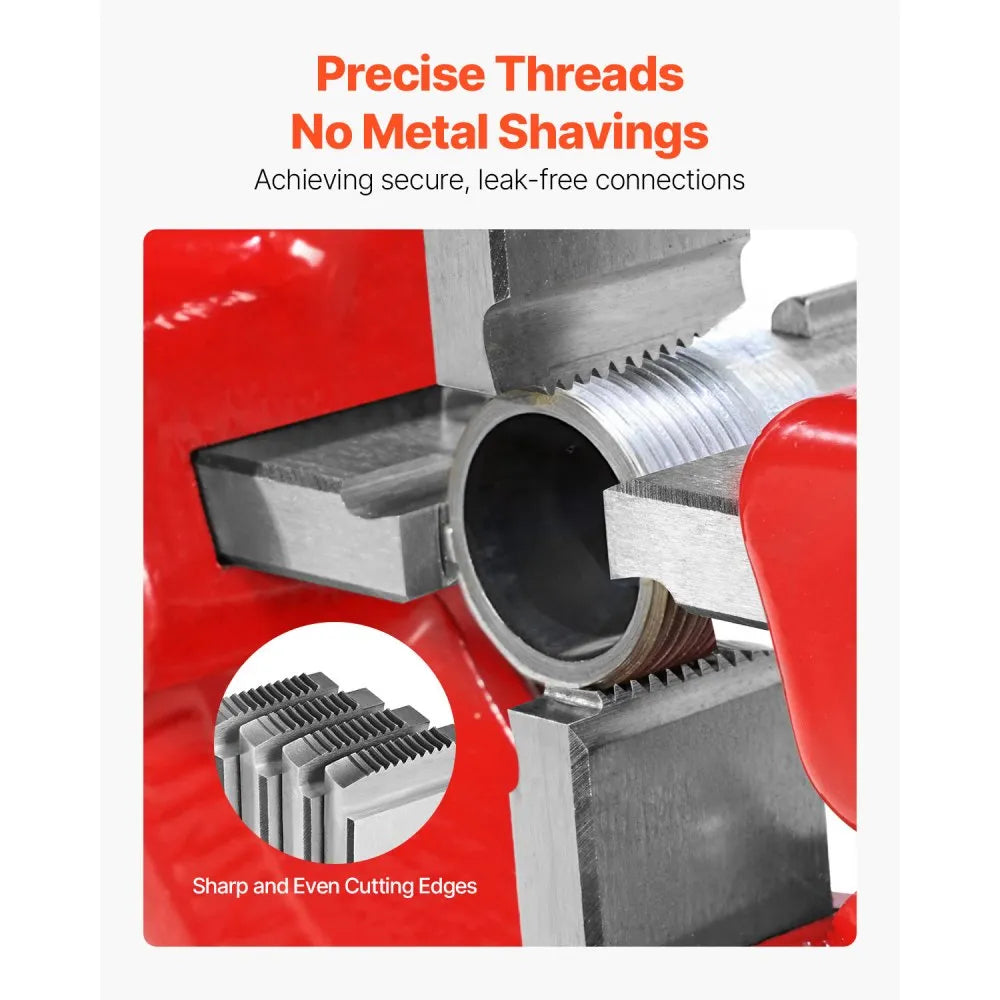 VEVOR Threading Machine Dies, 1/2"-3/4" NPT Pipe Dies(4 Packs), Right-Handed HSS Pipe Threading Dies, Fit VEVOR Split-Type Machines, RIDGID Universal Die Heads 504A, 711, 713, 811A, 815A, 816, 817, 842