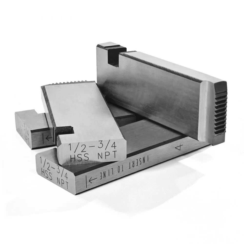 VEVOR Threading Machine Dies, 1/2"-3/4" NPT Pipe Dies(4 Packs), Right-Handed HSS Pipe Threading Dies, Fit VEVOR Split-Type Machines, RIDGID Universal Die Heads 504A, 711, 713, 811A, 815A, 816, 817, 842
