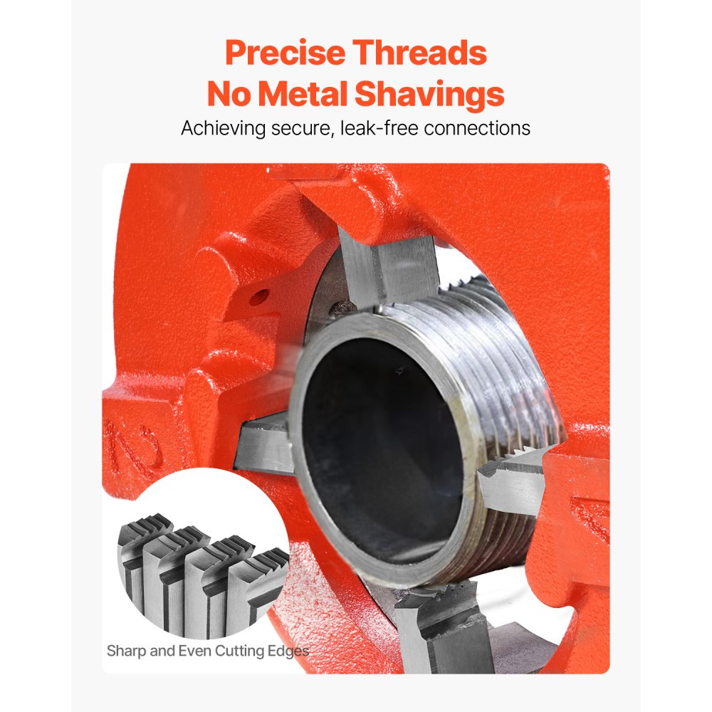 VEVOR Threading Machine Dies, 2-1/2" to 4" NPT Pipe Dies(4 Packs), Right-Handed HSS Pipe Threading Dies, Fit VEVOR Integrated Pipe Threading Machines