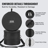 VEVOR 5-Piece Drum Bag Kit, Durable 1680D Oxford Material, Cushioned Cases with 1.5m Removable Shoulder Strap and Carry Handles, Collapsible, Fits 22'' Bass, 12''/13''/16'' Toms, 14'' Snare