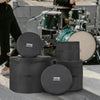 VEVOR 5-Piece Drum Bag Kit, Durable 1680D Oxford Material, Cushioned Cases with 1.5m Removable Shoulder Strap and Carry Handles, Collapsible, Fits 22'' Bass, 12''/13''/16'' Toms, 14'' Snare