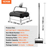 VEVOR Carpet Sweeper, 7.87 in Sweeping Paths, Floor Sweeper Manual Non Electric, 300 ml Dustbin Capacity with Comb for Home Office Rugs Hardwood Surfaces Wood Floors Laminate, Cleans Dust Pet Hair