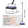 VEVOR Carpet Sweeper Manual, Floor Sweeper with 300 ml Dustbin Capacity Easy to Empty, 6.7 inch Cleaning Width for Home Office Carpets Pet Hair Dust, Purple