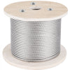 VEVOR 316 Stainless Steel Cable, 500FT Stainless Steel Wire Rope of 5/32 Inch Diameter and 1x19 Construction, 3300 LBS Breaking Strength Steel Cable for Outdoor Railing Decking DIY Balustrade