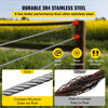 VEVOR 1/4" Stainless Steel Cable 200FT, T304 7x19 Tighter Core Cable Railing System Wire Rope Aircraft Deck Railing Kit Fence Wire