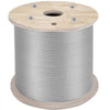 VEVOR 1/4" Stainless Steel Cable 200FT, T304 7x19 Tighter Core Cable Railing System Wire Rope Aircraft Deck Railing Kit Fence Wire