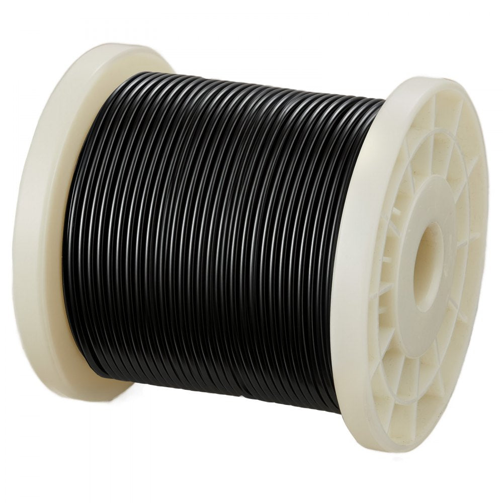 VEVOR 3/32 Inch Wire Rope Kit, 165 ft Length, 304 Stainless Steel Wire Cable, 450 lbs Breaking Strength, 7 x 7 Strands Construction, Steel Cable for Deck Railing System, Garden Trellis, String Lights