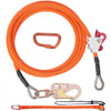 VEVOR 16mm Steel Core Flipline, 12ft(3.6m) Arborist Flipline, Flip Line for Tree Climbing with Alloy Steel Snap Hook & Aluminum Alloy Carabiner, 30KN Breaking Tension for Fall Protection, Tree Climber